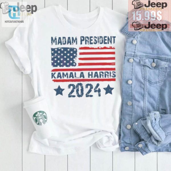 Elect Madam Prez Kamala 2024 Funny Us Flag Tshirt hotcouturetrends 1 2