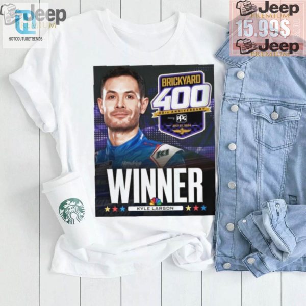 Funny Celebration Kyle Larsons Brickyard400 Win Tee hotcouturetrends 1 2