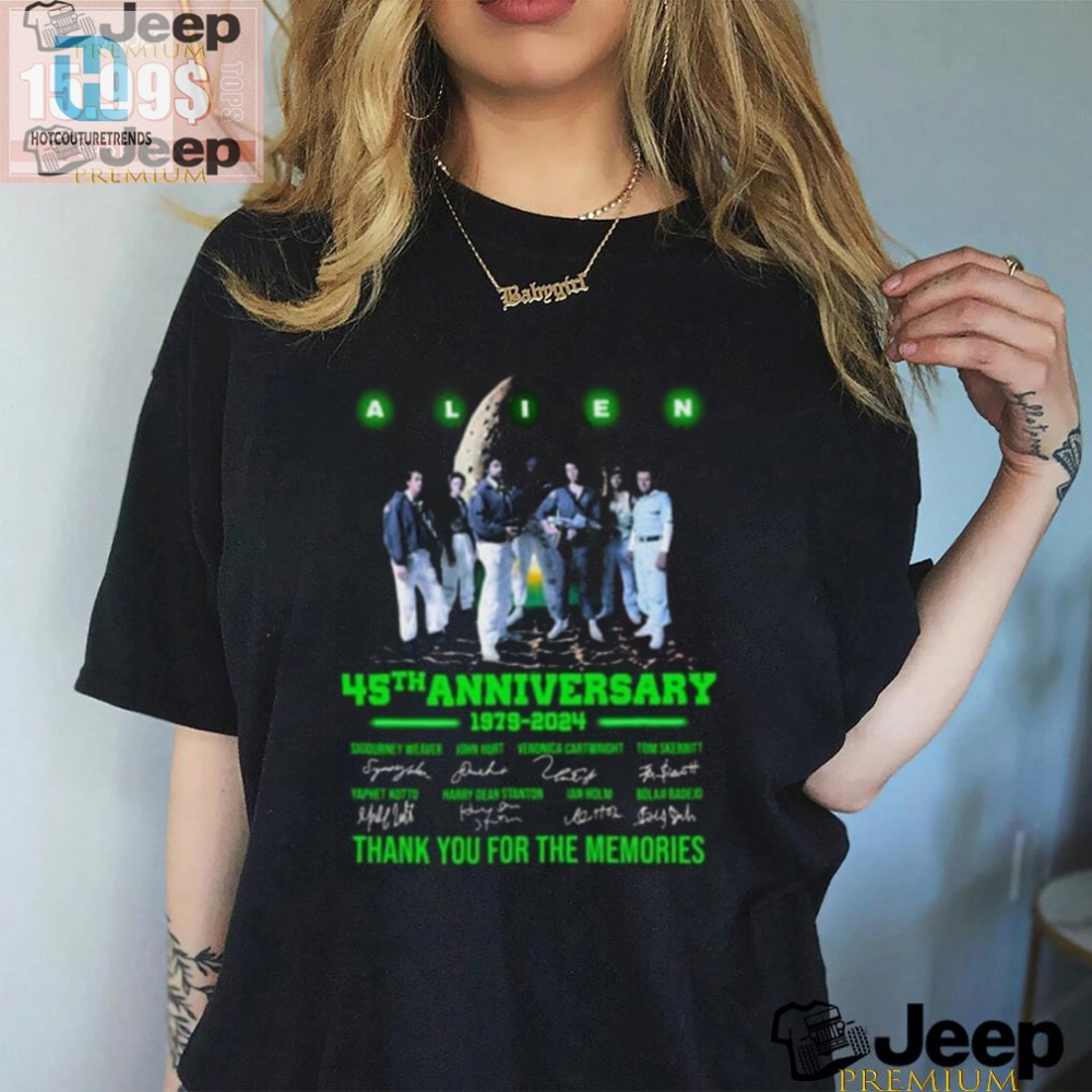 Alien 45Th Anniversary Tee  Nostalgic Laughs Since 1979