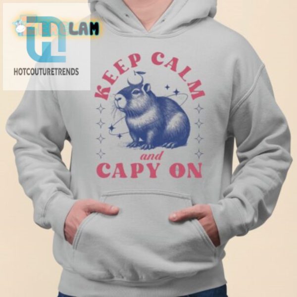 Keep Calm And Capy On Shirt Hilarious Unique Apparel hotcouturetrends 1 2