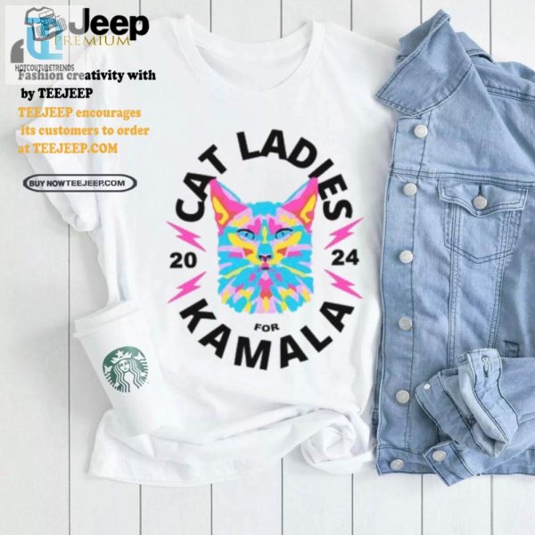 Purrlific Cat Ladies For Kamala 2024 Tee hotcouturetrends 1 3