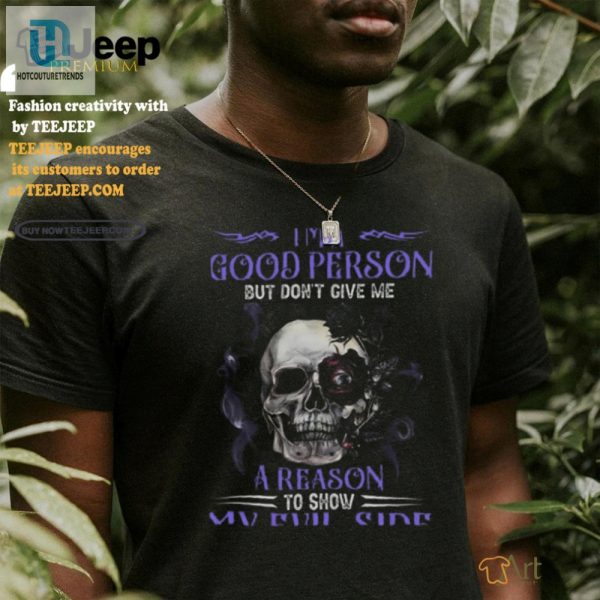 Get Spooky Laughs With Our Skull My Evil Side Shirt hotcouturetrends 1