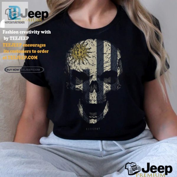 Funny Uruguay Flag Skull Tshirt Show Your Uruguayan Roots hotcouturetrends 1 1