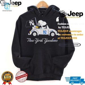 Snoopy Drives Yankees Flag Tshirt Funny Unique hotcouturetrends 1 2