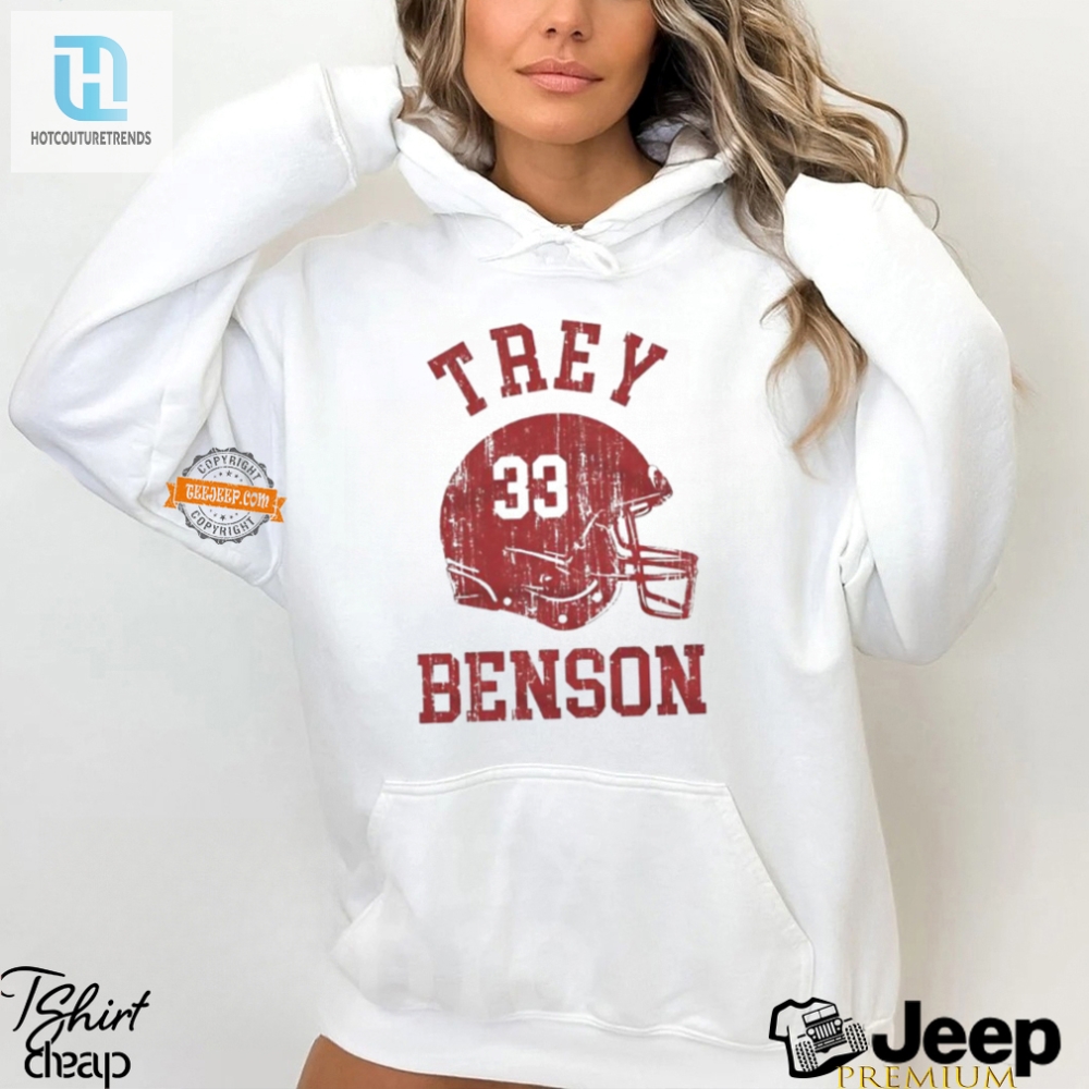 Rock The Trey Benson Arizona Helmet Tee  For True Fans Only