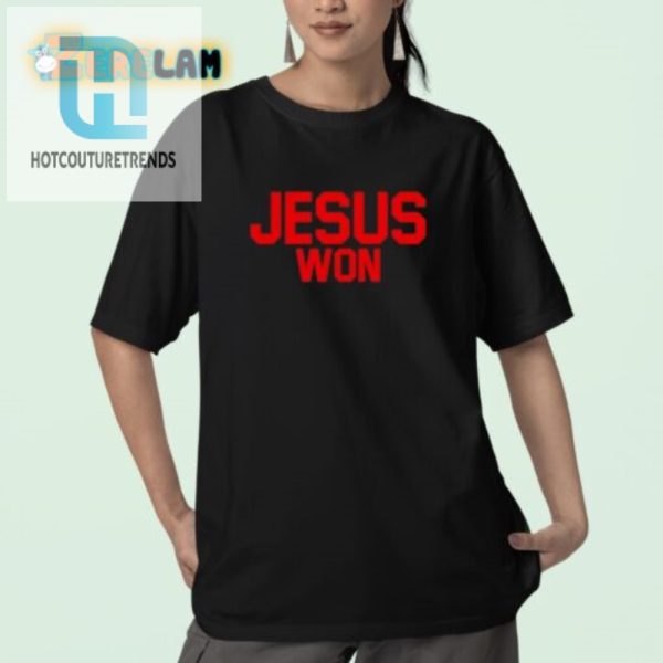 Treveyon Hendersons Jesus Won Shirt Playful Unique Attire hotcouturetrends 1