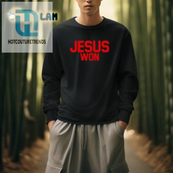 Treveyon Hendersons Jesus Won Shirt Playful Unique Attire hotcouturetrends 1 3