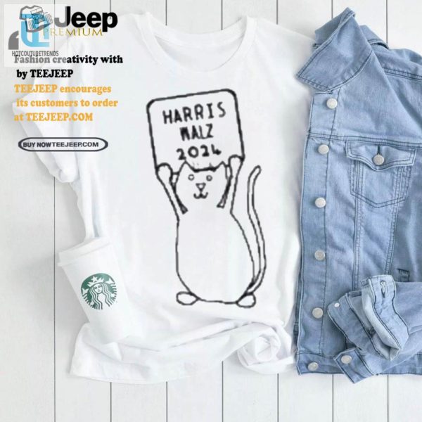 Purrfectly Political Cat Harris Walz 2024 Funny Tee hotcouturetrends 1 3