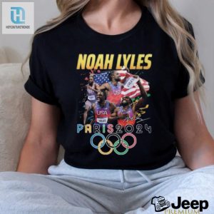 Noah Lyles Paris 2024 Tee Run Fast Laugh Hard hotcouturetrends 1 3