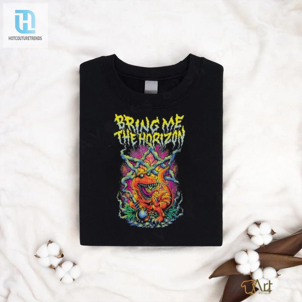 Rock With Dino Hilarious Bmth Smoking Dinosaur Tee