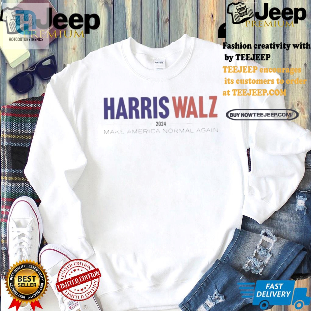 Funny Kamala Harris Tim Walz 2024 Shirt  Make America Normal