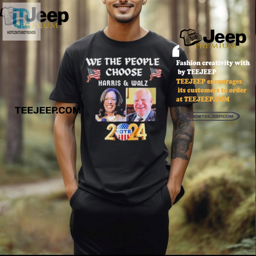 Vote Harris Waltz 2024 Funny We The People Tshirt