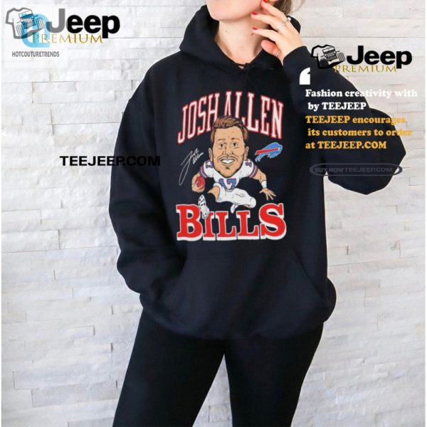 Josh Allen Funny Caricature Shirt Unique Buffalo Bills Tee hotcouturetrends 1