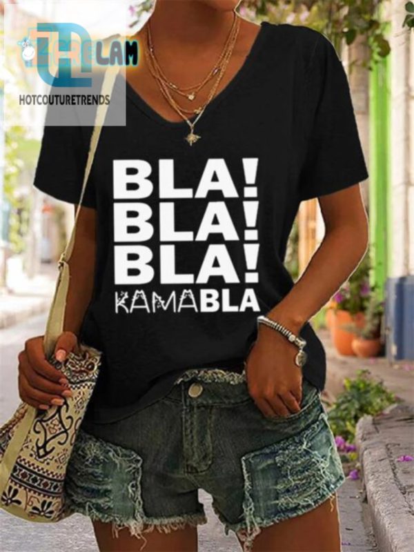 Get Noticed Quirky Kamabla Print Vneck Tshirt For Women hotcouturetrends 1 1