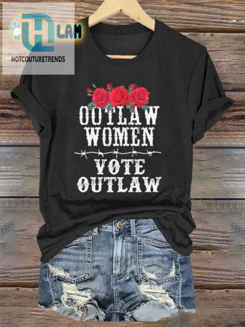 Rock The Vote In Style Womens Outlaw Shirt With Attitude