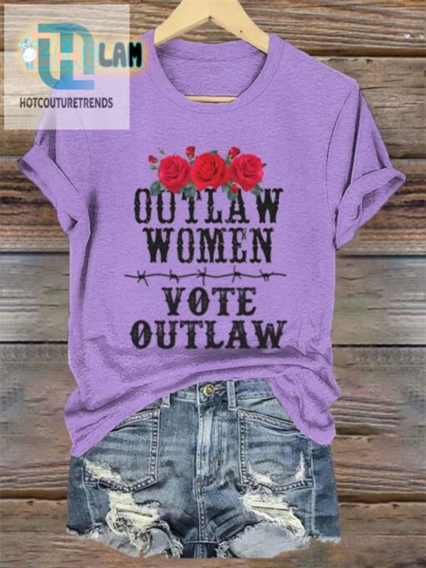 Rock The Vote In Style Womens Outlaw Shirt With Attitude hotcouturetrends 1 2