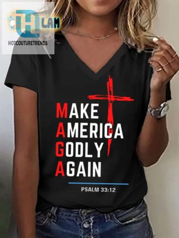 Funny Womens Jesus Maga Tshirt Make America Godly Again hotcouturetrends 1 1