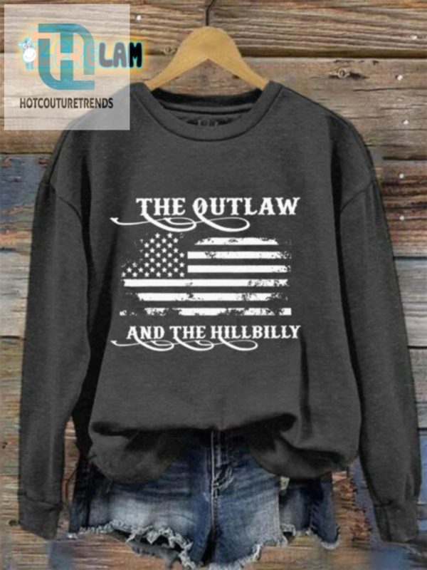 Outlaw Hillbilly Womens Funny Crew Neck Sweatshirt hotcouturetrends 1