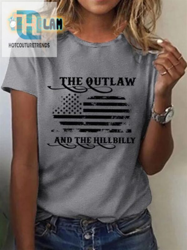 Funny Womens Outlaw Hillbilly Crew Neck Tshirt Unique hotcouturetrends 1 2