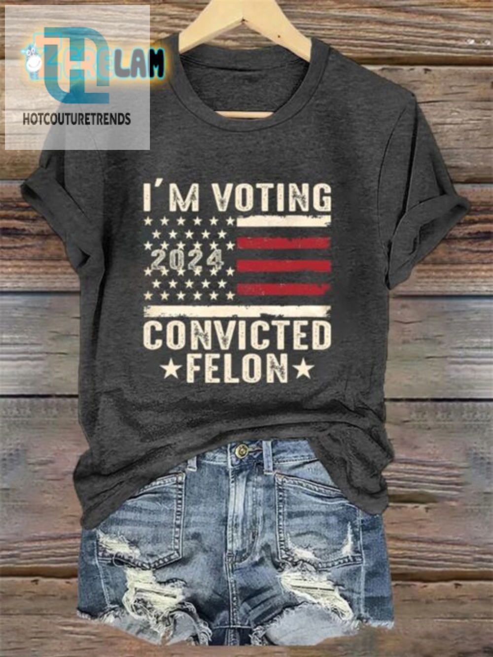 Funny Womens 2024 Voting Felon Tee  Unique  Bold Statement