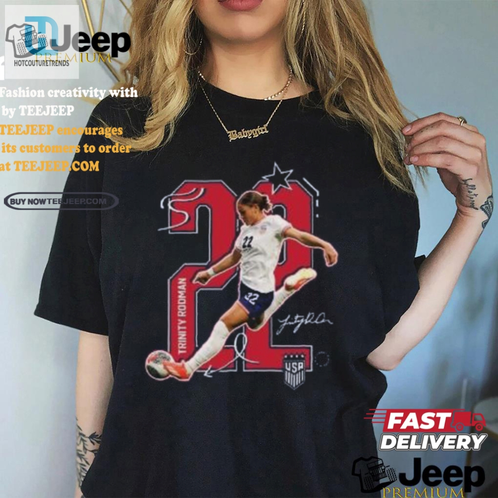 Score Big Trinity Rodman Navy Tee  Your Next Goal