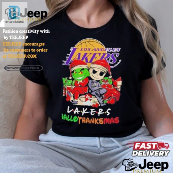 Funny Grinch Jack Lakers Hallothanksmas Shirt Unique Gift hotcouturetrends 1 3