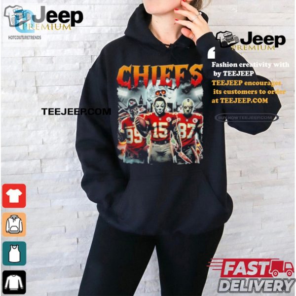 Spooky Chiefs Shirt Mahomes Kelce Saunders Halloween Fun hotcouturetrends 1