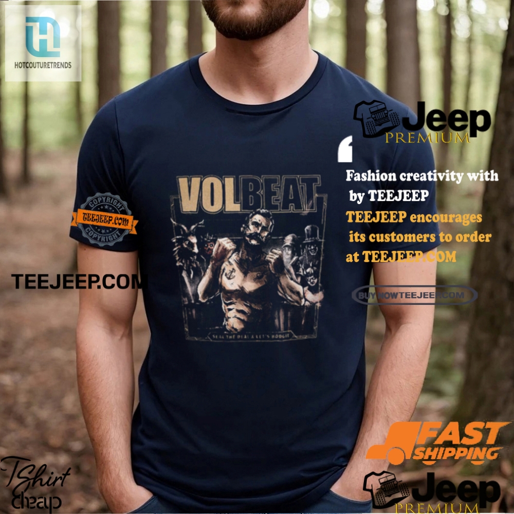 Rock  Roll With Humorous Spin Volbeat Seal Tshirt