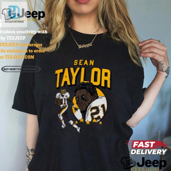 Unique Sean Taylor Caricature Shirt Fun Tribute For Fans hotcouturetrends 1 1