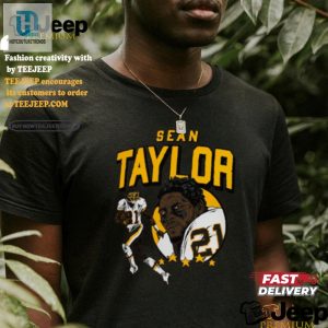 Unique Sean Taylor Caricature Shirt Fun Tribute For Fans hotcouturetrends 1 2