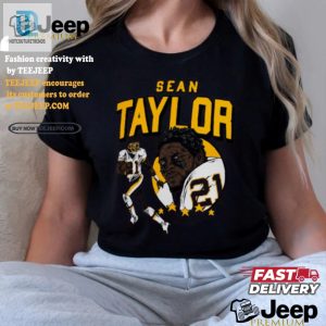 Unique Sean Taylor Caricature Shirt Fun Tribute For Fans hotcouturetrends 1 3