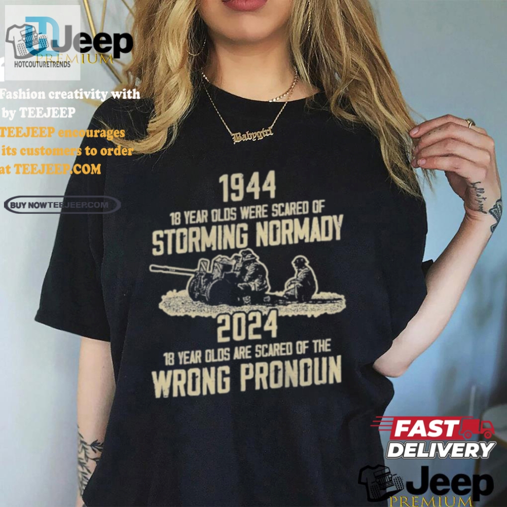 1994 Scared Of Normandy 2024 Pronoun Fears  Funny Tee