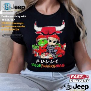 Funny Grinch Jack Bulls Friends Hallothanksmas Tee hotcouturetrends 1 3