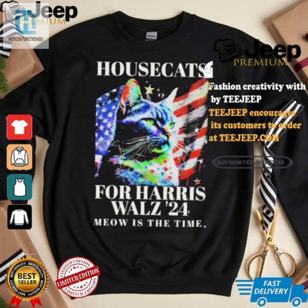 Vote Purrfect Harris Walz 2024 Cat Tshirt Meowlarious hotcouturetrends 1