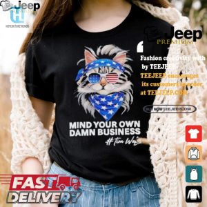 Funny Mind Your Own Damn Business Cat Lady Tshirt hotcouturetrends 1 2