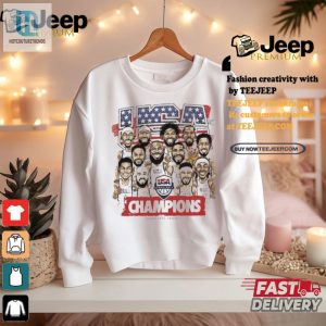 Usa 2024 Gold Medal Team Cartoon Tee Sporty Hilarious hotcouturetrends 1 4