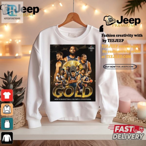 Score Big With Paris 2024 Gold Champs Shirt Slam Dunk Style hotcouturetrends 1 2