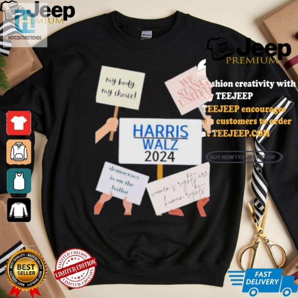 Vote For Democracy With Humor Harris Walz 2024 Tee hotcouturetrends 1