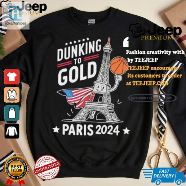 Score Laughs Gold Usa Dunking Olympic Shirt 2024 hotcouturetrends 1