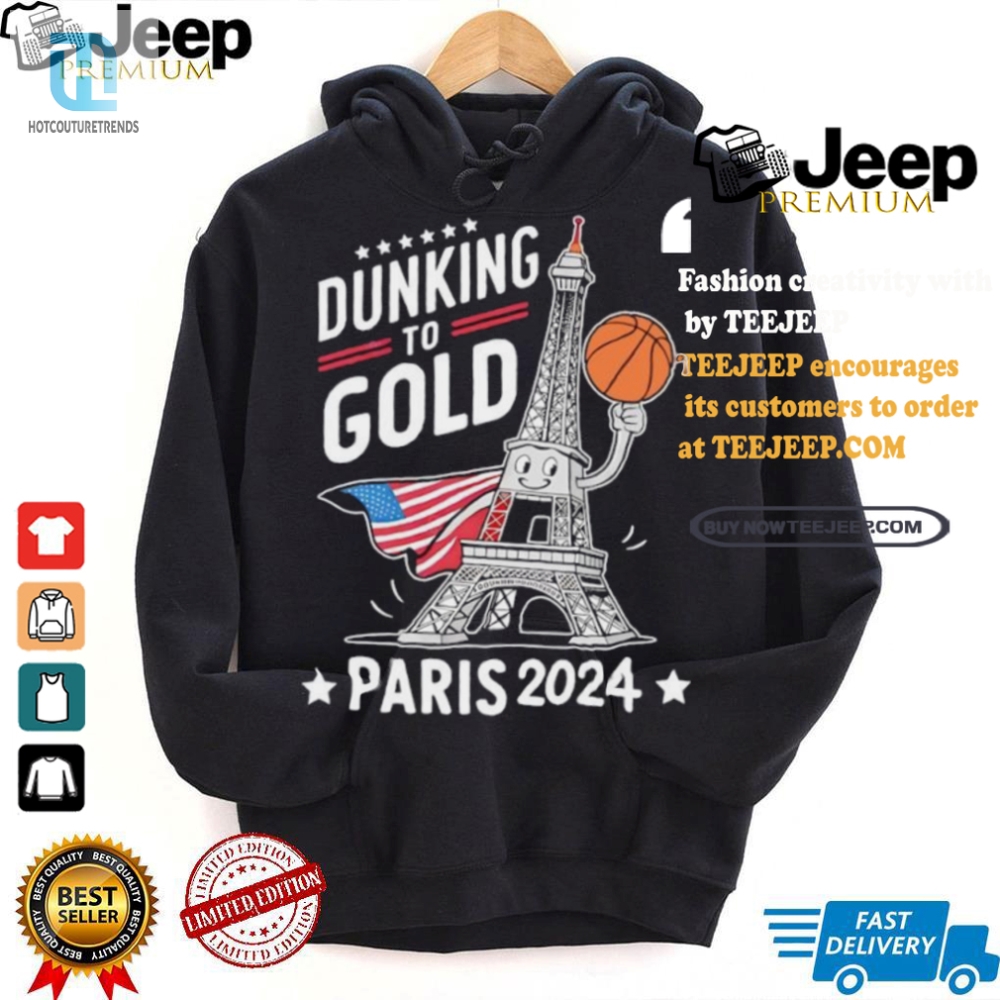 Score Laughs  Gold Usa Dunking Olympic Shirt 2024