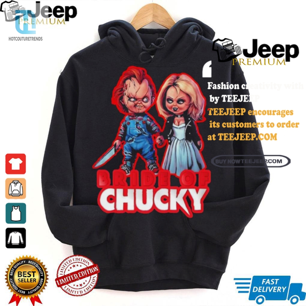 Get Hitched With Humor Chucky  Tiffany Bride Of Chucky Shirt