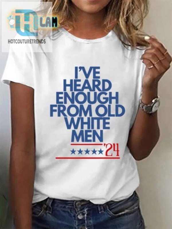 Funny Womens Tee Tired Of Old White Men Quote Shirt hotcouturetrends 1