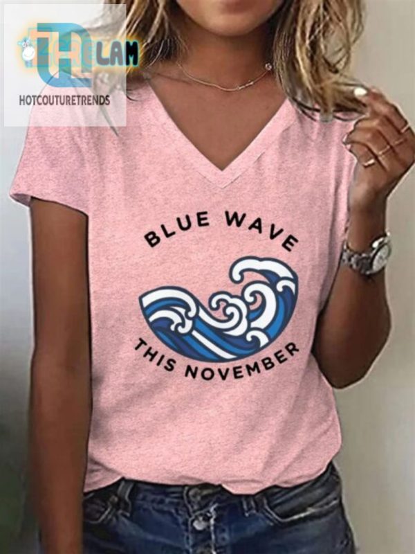 Elect Your Style Womens Funny Blue Wave Tshirt For November hotcouturetrends 1 2