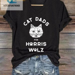 Purrfectly Funny Womens Cat Dad Tshirt Unique Quirky hotcouturetrends 1 2