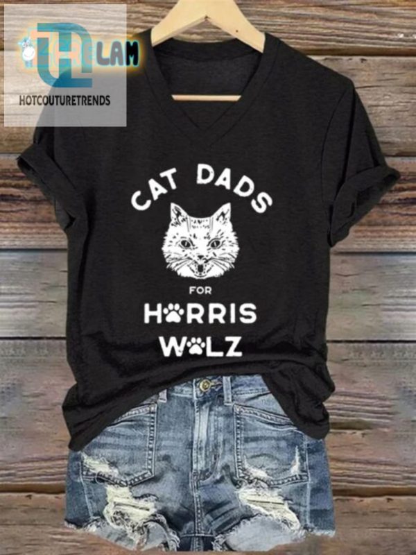 Purrfectly Funny Womens Cat Dad Tshirt Unique Quirky hotcouturetrends 1 2