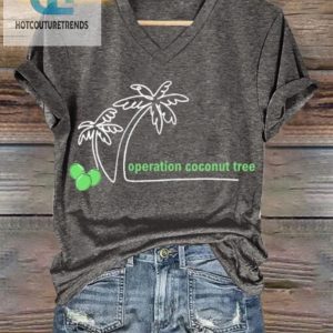 Funny Womens Coconut Tree Tee Standout Smile Today hotcouturetrends 1 2