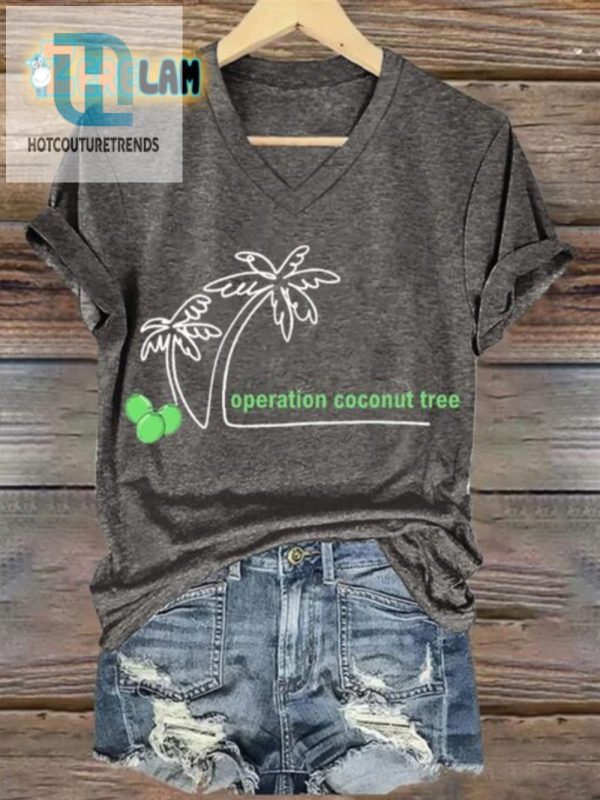 Funny Womens Coconut Tree Tee Standout Smile Today hotcouturetrends 1 2