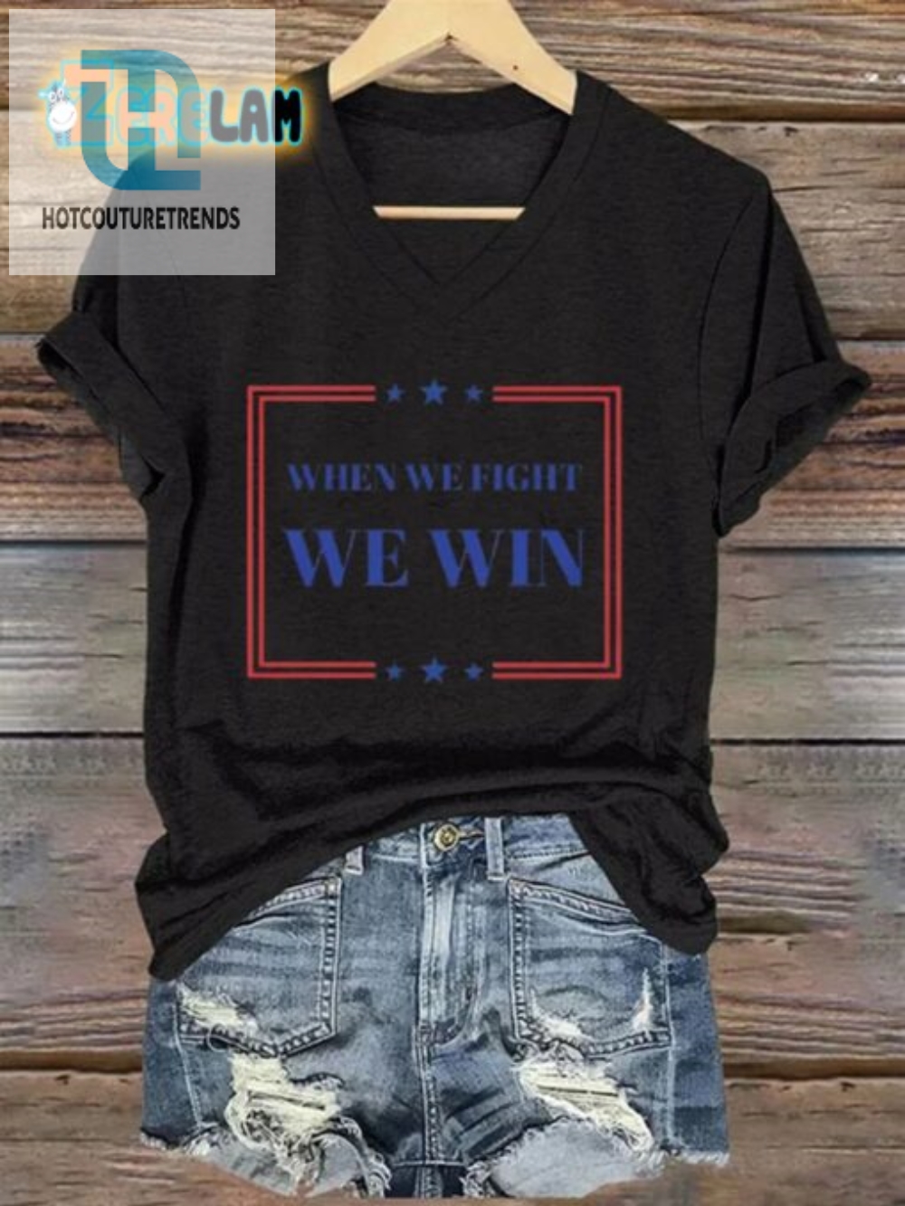 Lolworthy Womens When We Fight We Win Tee  Stand Out