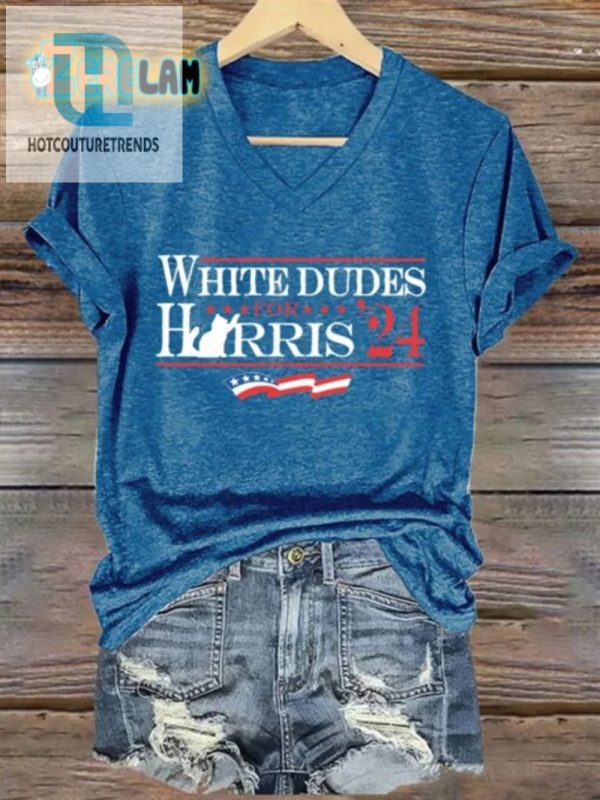 Funny Womens White Dudes For Harris Tee Stand Out hotcouturetrends 1