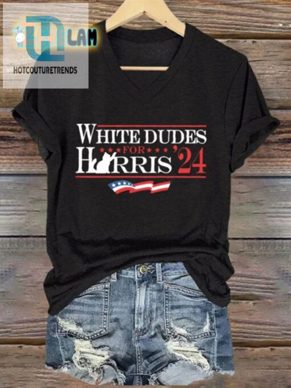 Funny Womens White Dudes For Harris Tee Stand Out hotcouturetrends 1 1